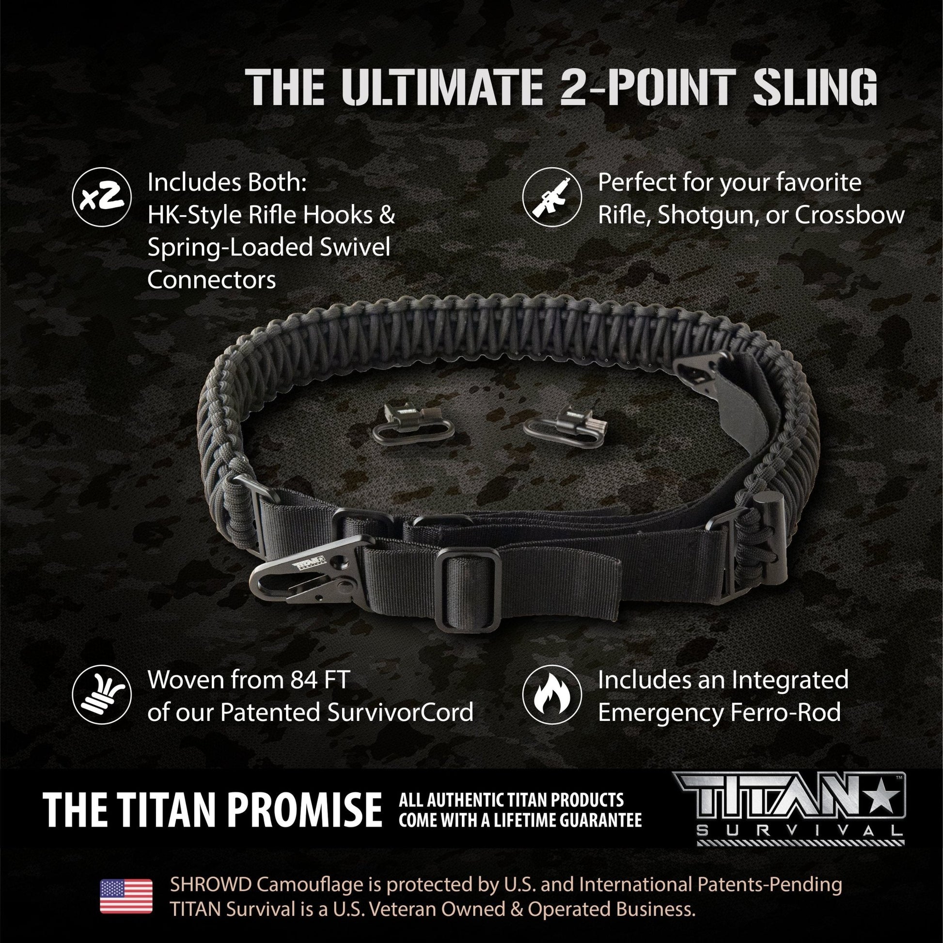 TITAN Survival SurvivorCord Weapon Sling - Angler's Pro Tackle & Outdoors