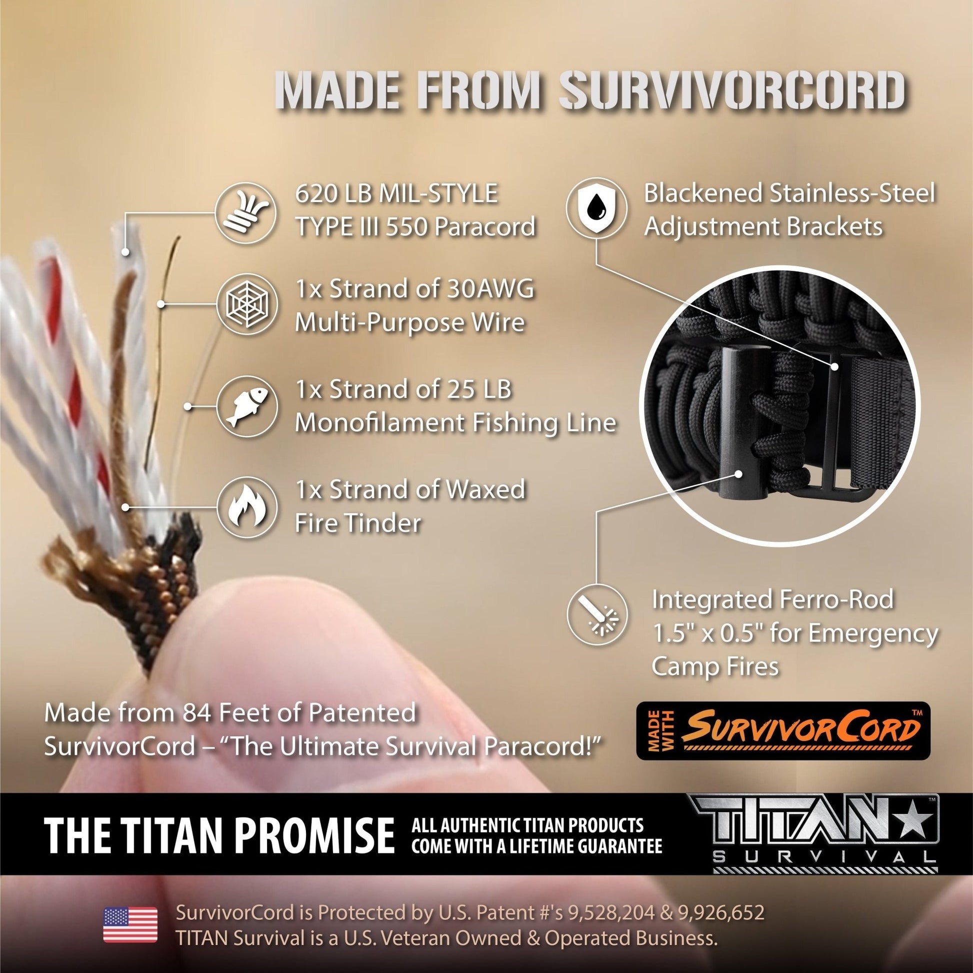 TITAN Survival SurvivorCord Weapon Sling - Angler's Pro Tackle & Outdoors