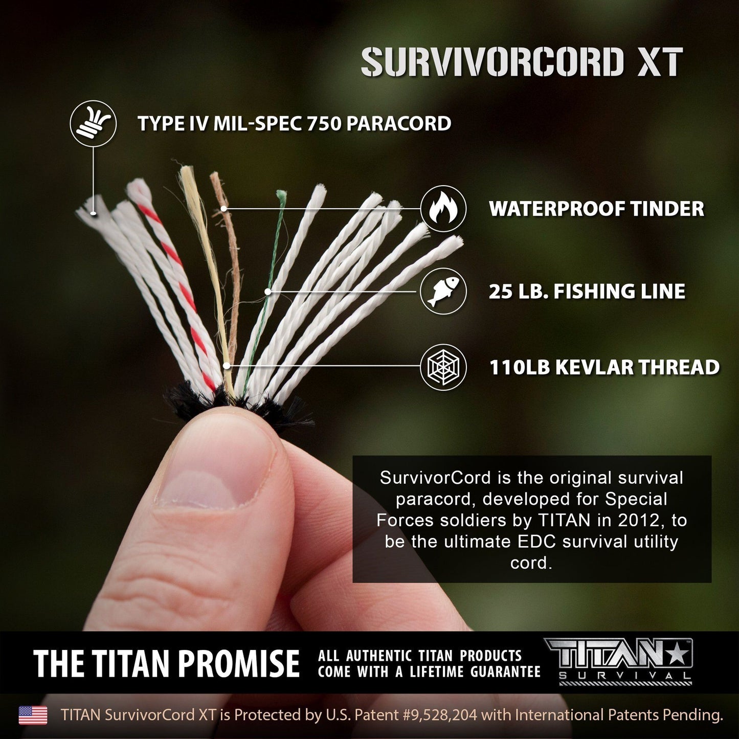 TITAN Survival SurvivorCord XT Spool, 500 FOOT - Angler's Pro Tackle & Outdoors