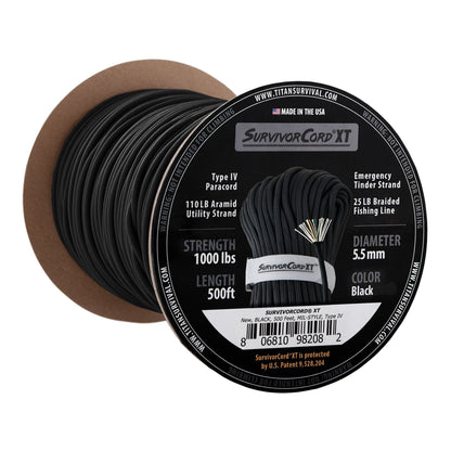 TITAN Survival SurvivorCord XT Spool, 500 FOOT - Angler's Pro Tackle & Outdoors