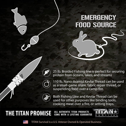 TITAN Survival SurvivorCord XT Spool, 500 FOOT - Angler's Pro Tackle & Outdoors