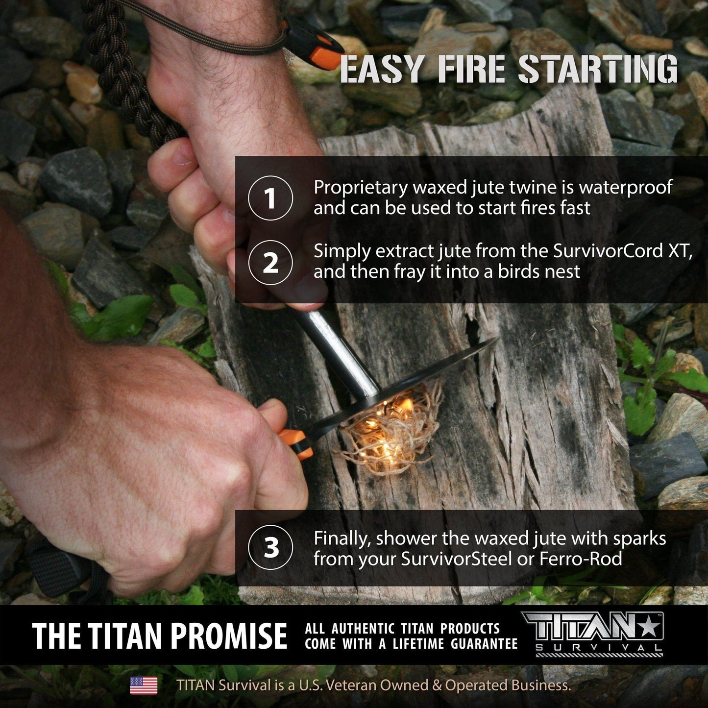 TITAN Survival SurvivorCord XT Spool, 500 FOOT - Angler's Pro Tackle & Outdoors