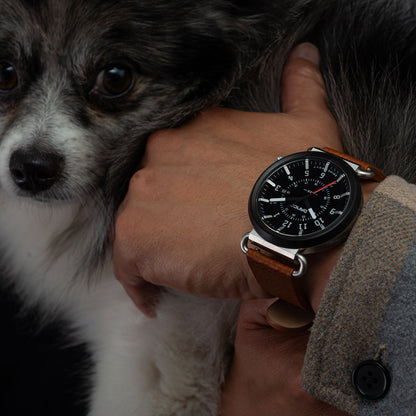DANGO TK-01 - TREK WATCH WITH ITALIAN LEATHER STRAP - WHISKEY BROWN