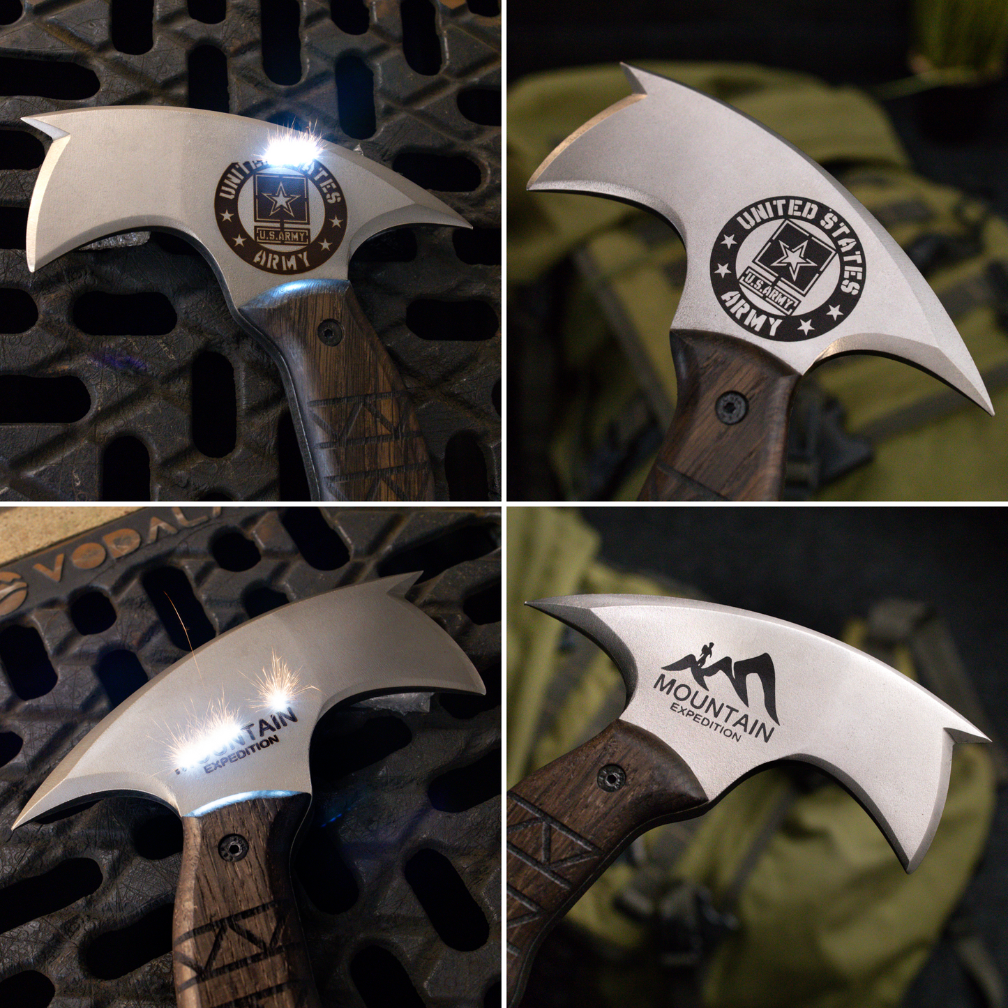 AncientSmithy Handcrafted tomahawk "Takoda" with tribal engraving
