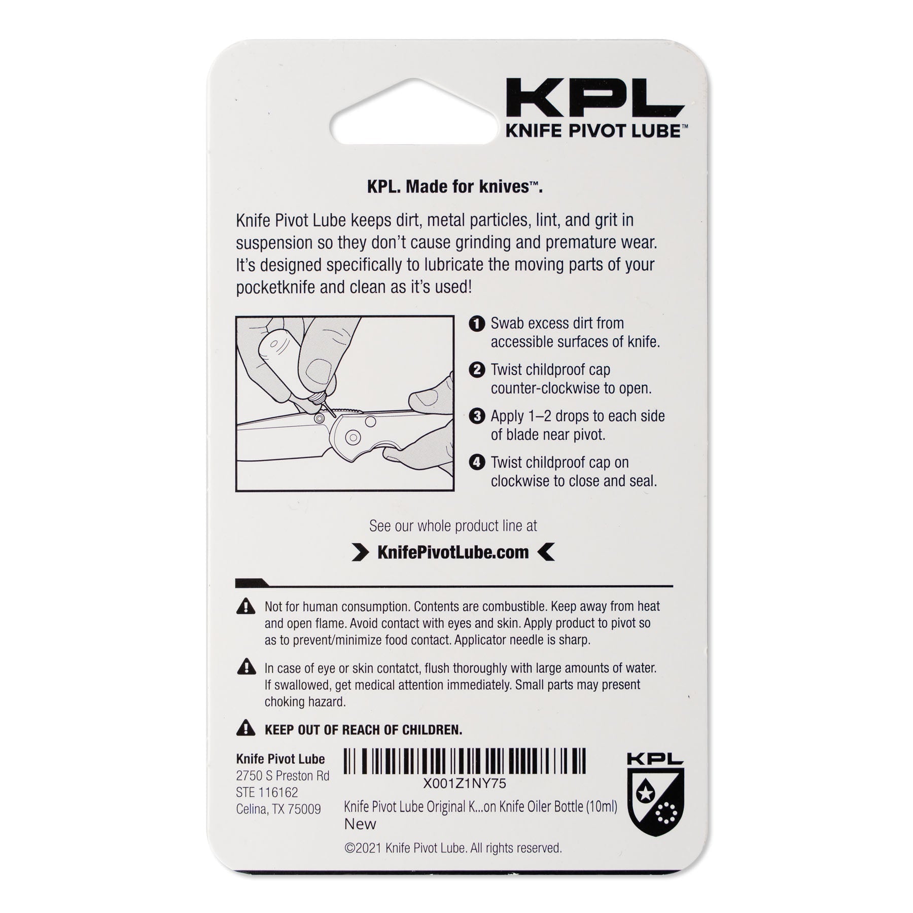 Toor Knives Knife PivotKPL™ Original Knife Oil - Angler's Pro Tackle & Outdoors