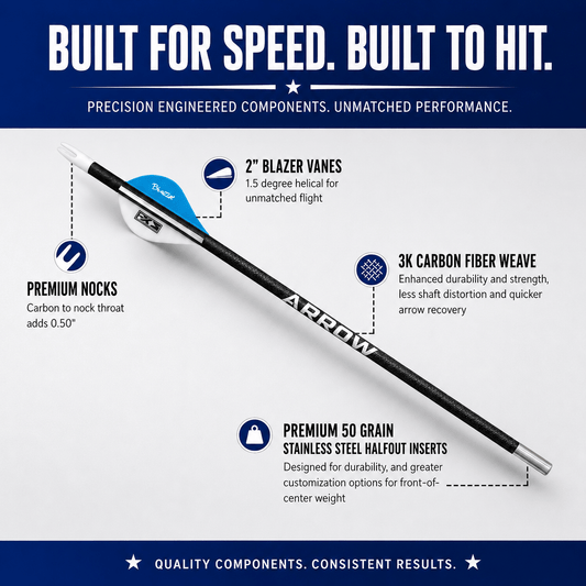 TOTA | Fletched Hunting Arrows | The Arrow | .204”