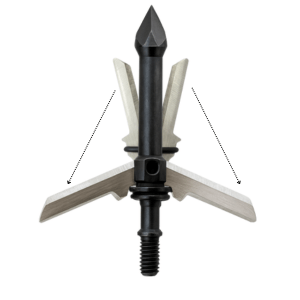 TOTA 2 Blade Expandable Mechanical Broadhead | 2.25 Inch Cutting Diameter |TOTA | 100 grain
