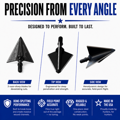 TOTA | 125 grain broadhead | 1-1/8 inch | fixed 3-blade