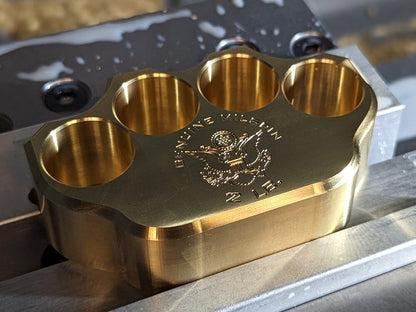 Milspin 2LB Brass Knuckle USA Flag Paperweight