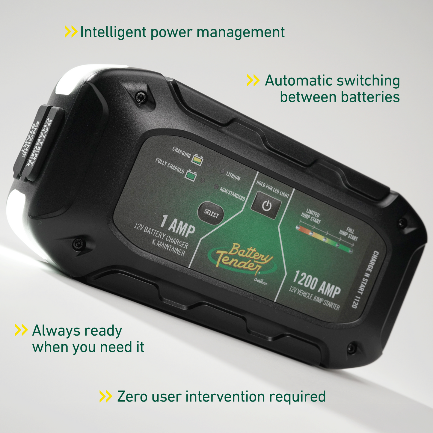 Battery Tender® Charge N Start 1120 1 AMP Battery Charger & 1200 AMP Jump Starter