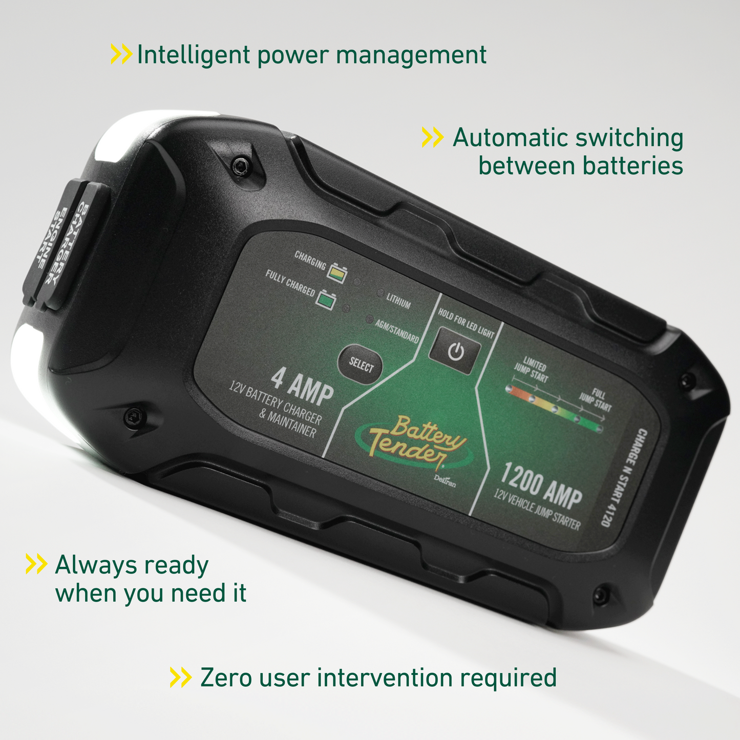 Battery Tender® Charge N Start 4120 4 AMP Battery Charger & 1200 AMP Jump Starter