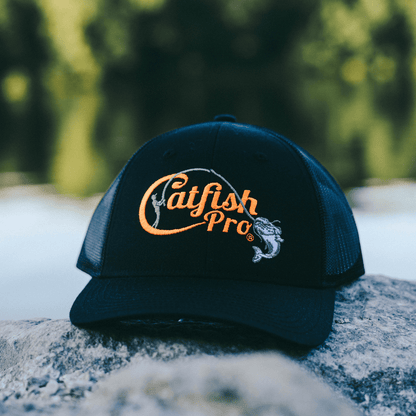 Catfish Pro Tournament Series Black/Orange Snapback Hat