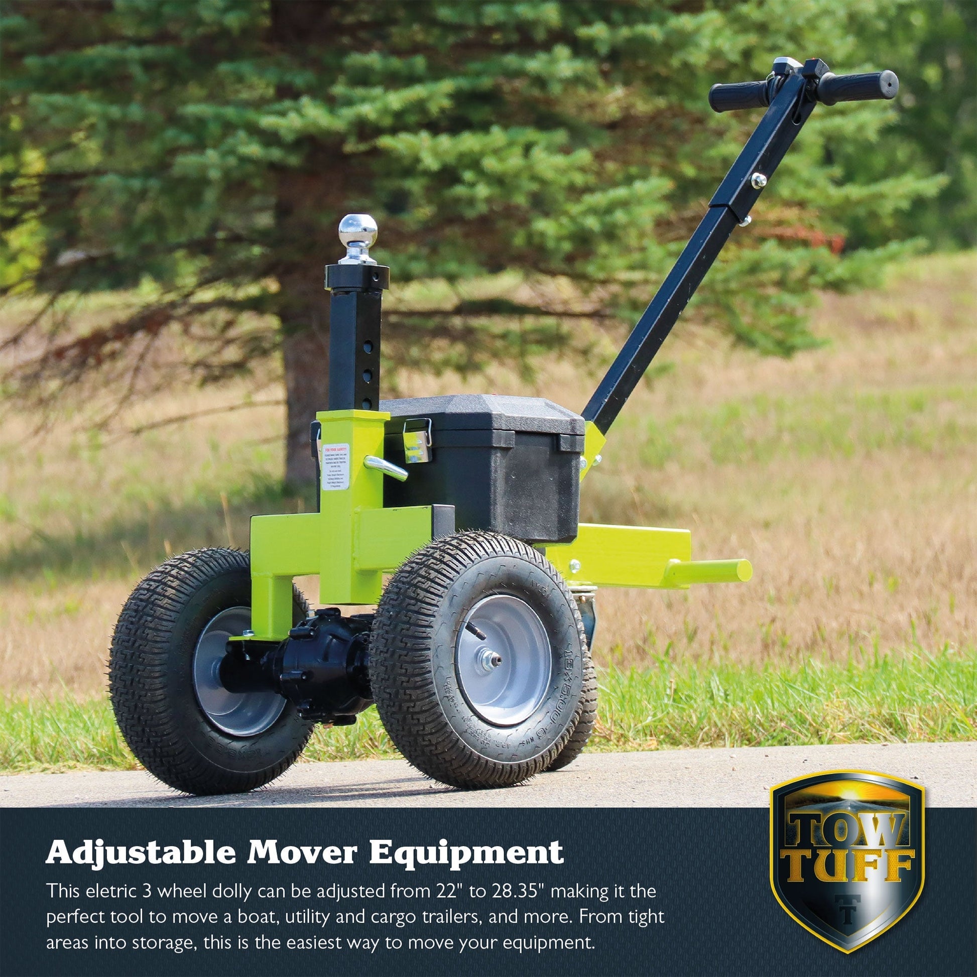 Tow Tuff TMD - 35ETD8 Adjustable 3500 Lbs Capacity Electric Trailer Dolly, Green - Angler's Pro Tackle & Outdoors