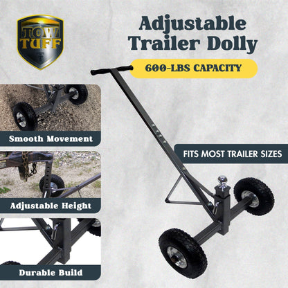 Tow Tuff TMD - 600AFF Adjustable Solid Steel 600 Pound Capacity Trailer Dolly - Angler's Pro Tackle & Outdoors