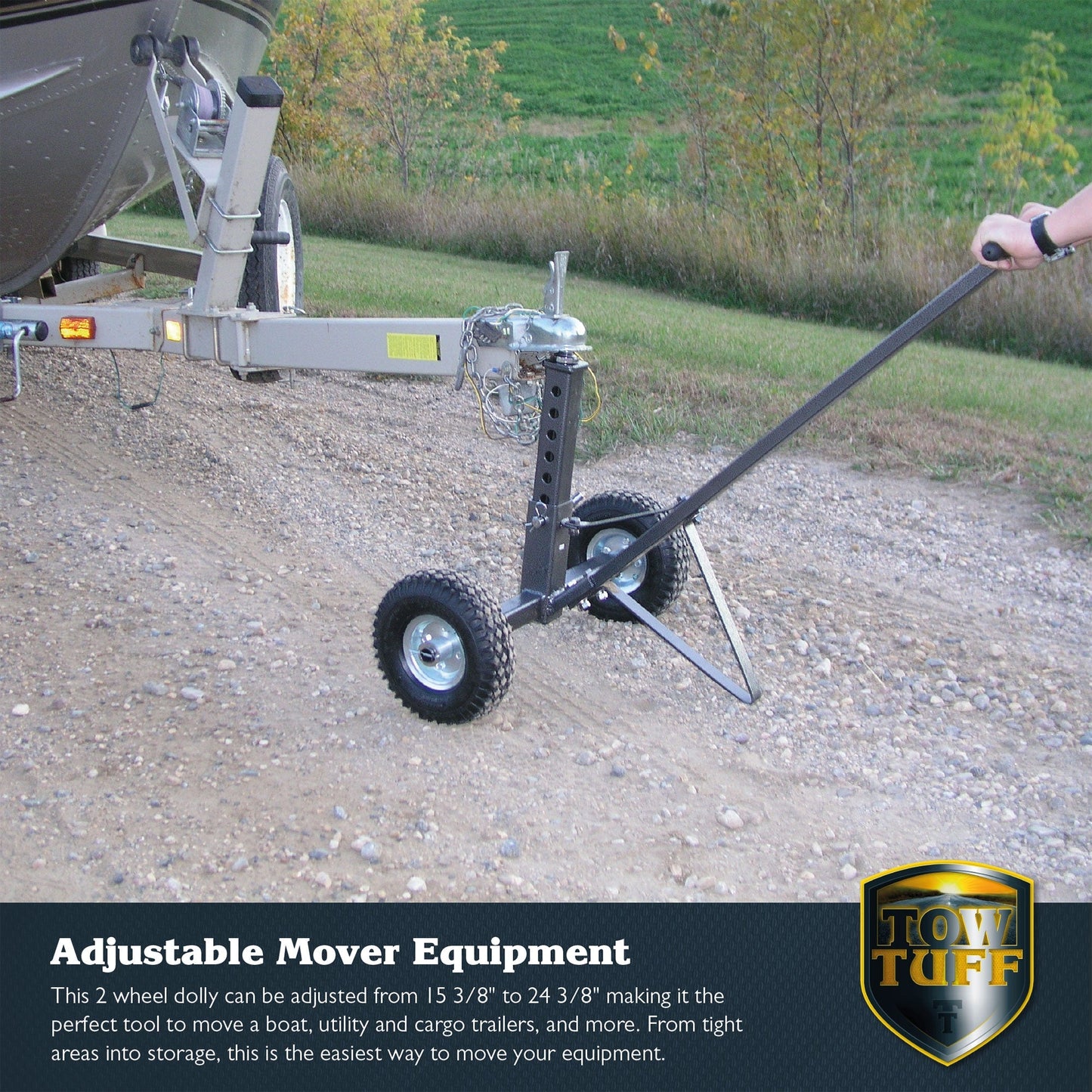 Tow Tuff TMD - 600AFF Adjustable Solid Steel 600 Pound Capacity Trailer Dolly - Angler's Pro Tackle & Outdoors