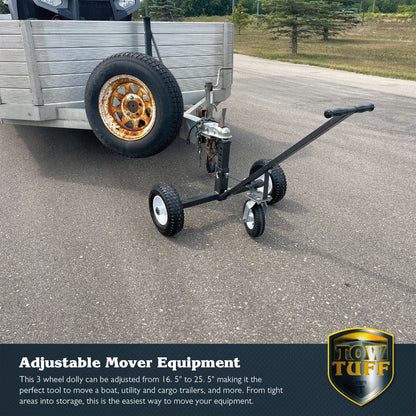 Tow Tuff TMD - 800C Adjustable Solid Steel 800lb Capacity Trailer Dolly w/Caster - Angler's Pro Tackle & Outdoors