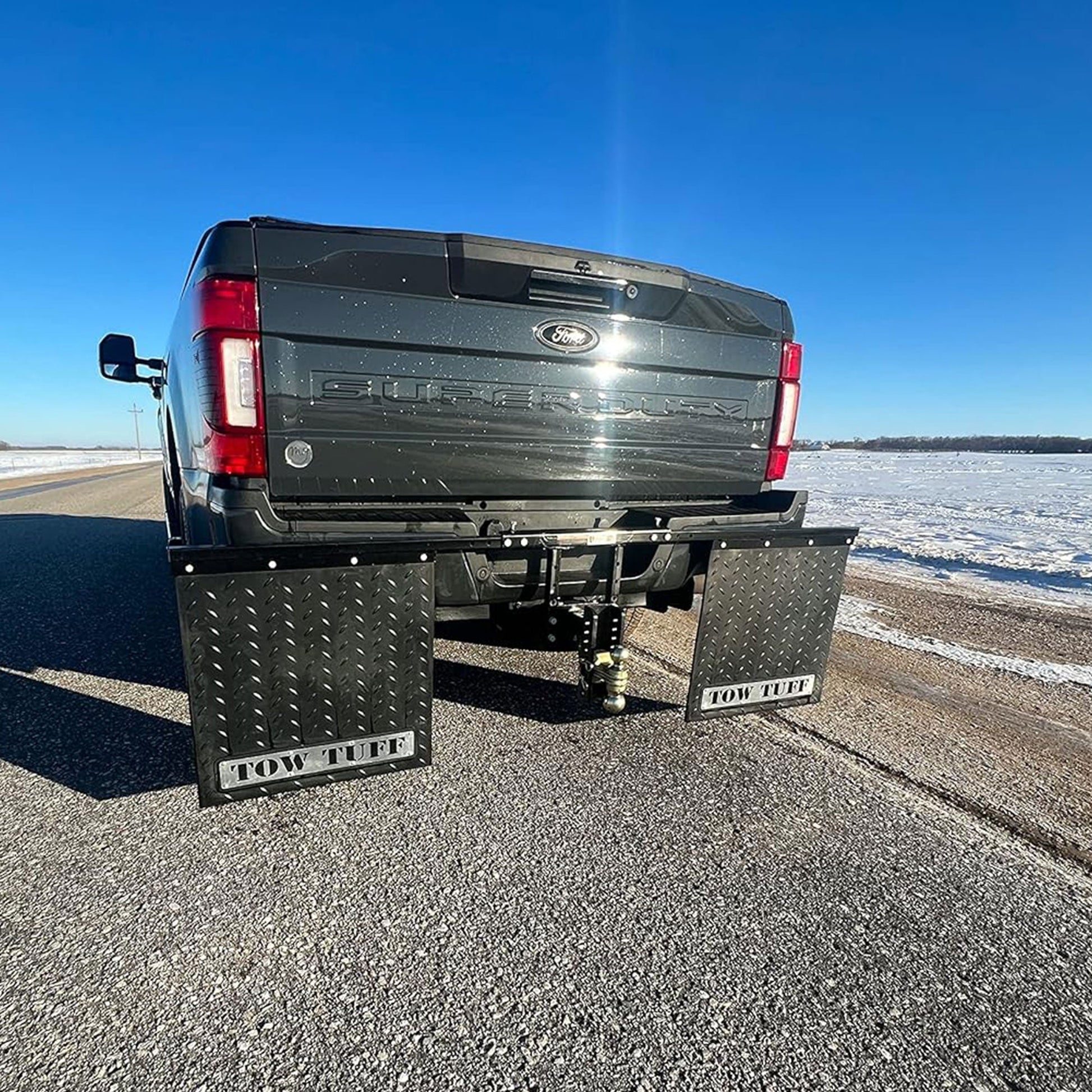 Tow Tuff Universal Mounts Adjustable Mud Flaps, Works with 2.5” Receiver Hitches - Angler's Pro Tackle & Outdoors