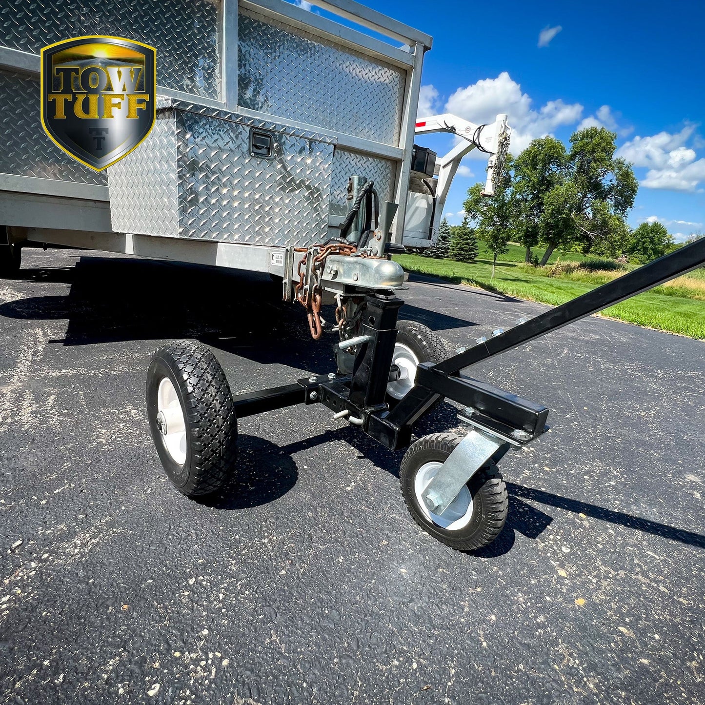 Tow Tuff TMD-800C Adjustable Solid Steel 800lb Capacity Trailer Dolly w/Caster