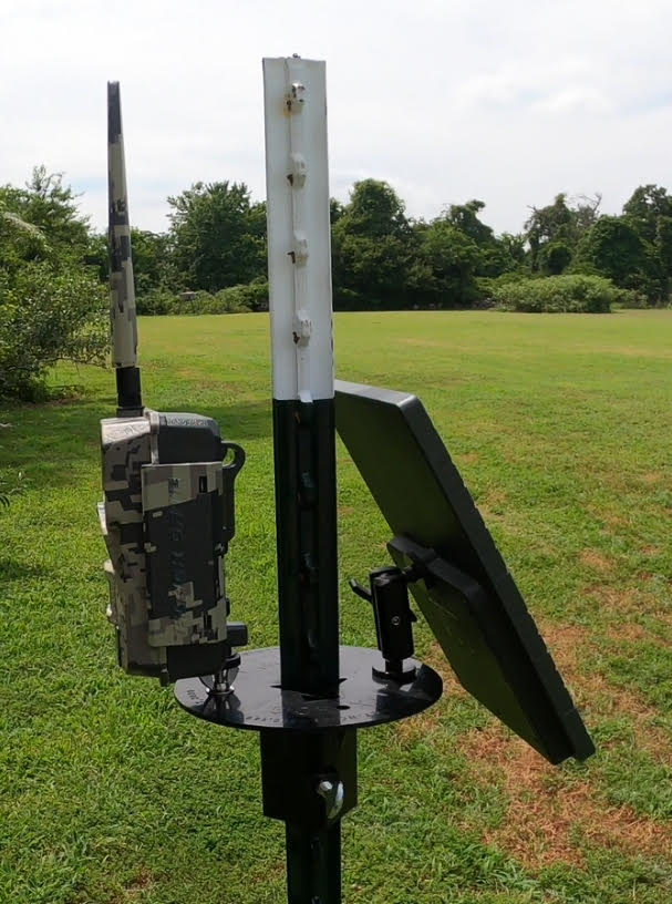 Shop Thermal Optics T Post Mount for 1 Camera and Solar Panel (includes 1 articulating arm for Solar and hardware for camera)