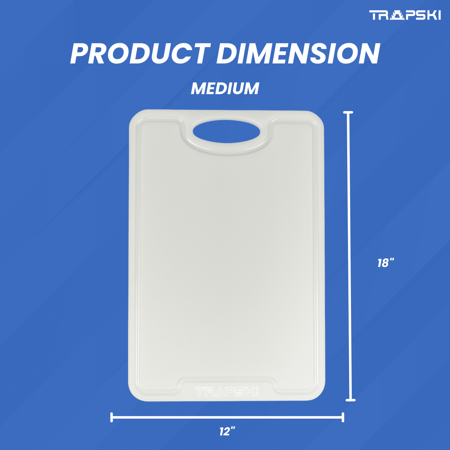 TRAPSKI 3/8 Inch Thick HDPE Cutting Boards | Food - Grade | Juice Grooves - Angler's Pro Tackle & Outdoors