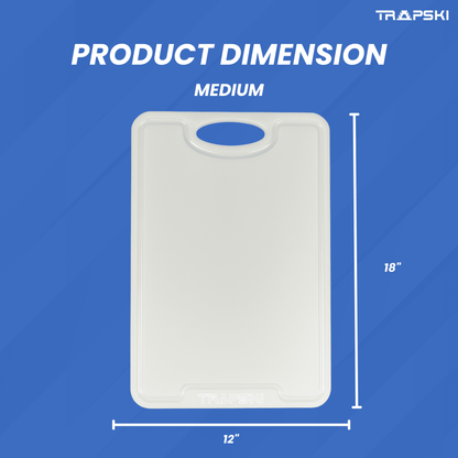 TRAPSKI 3/8 Inch Thick HDPE Cutting Boards | Food - Grade | Juice Grooves - Angler's Pro Tackle & Outdoors