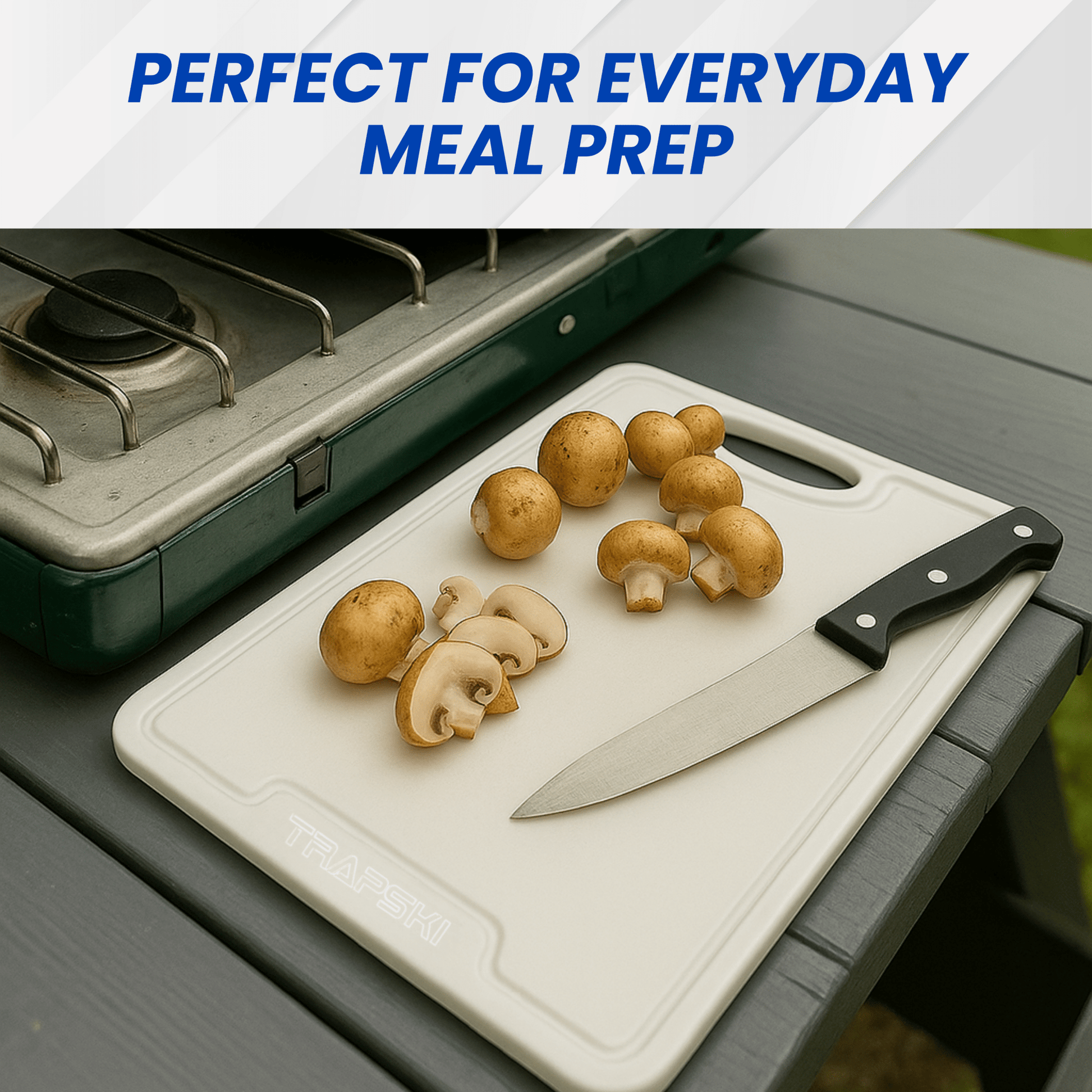 TRAPSKI 3/8 Inch Thick HDPE Cutting Boards | Food - Grade | Juice Grooves - Angler's Pro Tackle & Outdoors