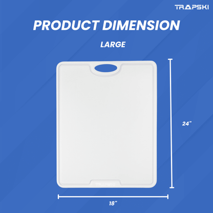 TRAPSKI 3/8 Inch Thick HDPE Cutting Boards | Food - Grade | Juice Grooves - Angler's Pro Tackle & Outdoors