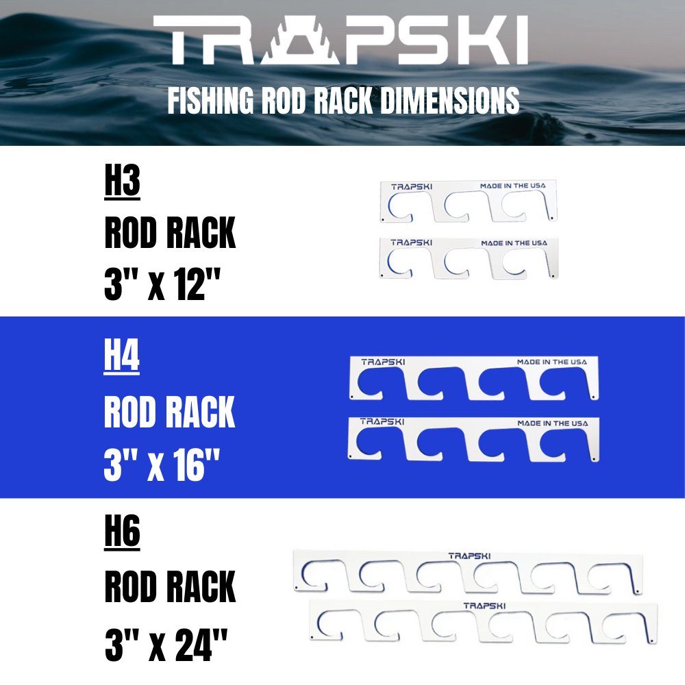 TRAPSKI Fishing Rod/Pole Holder Rack Organizers - Angler's Pro Tackle & Outdoors