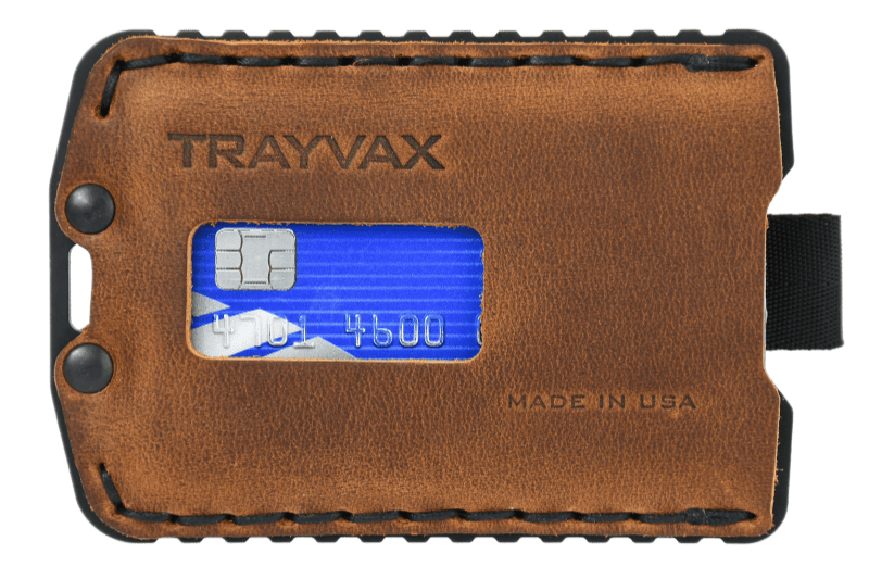 Trayvax Ascent Wallet - Black Tobacco Brown