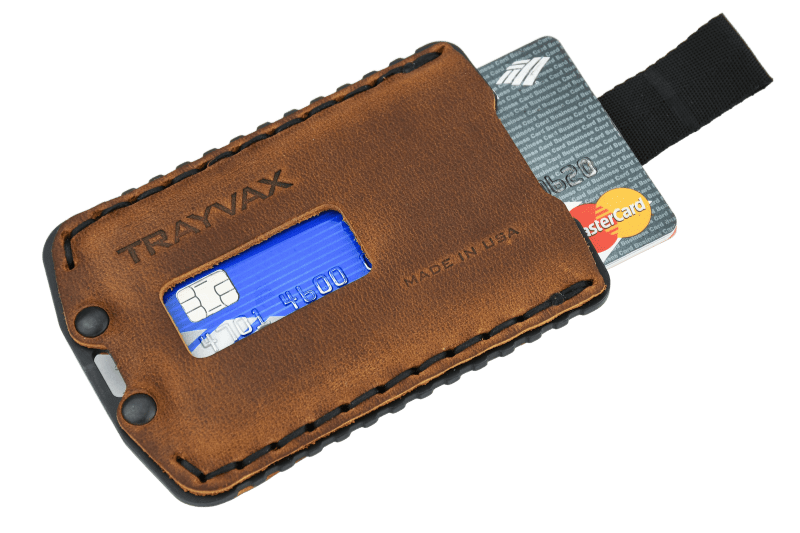 Trayvax Ascent Wallet - Black Tobacco Brown