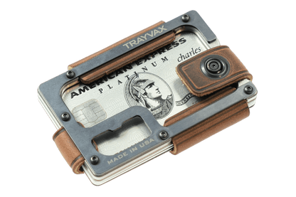 Trayvax Contour Lite Wallet - Titanium Mississippi Mud
