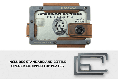 Trayvax Contour Lite Wallet - Titanium Mississippi Mud