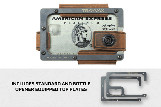 Trayvax Contour Lite Wallet - Titanium Mississippi Mud