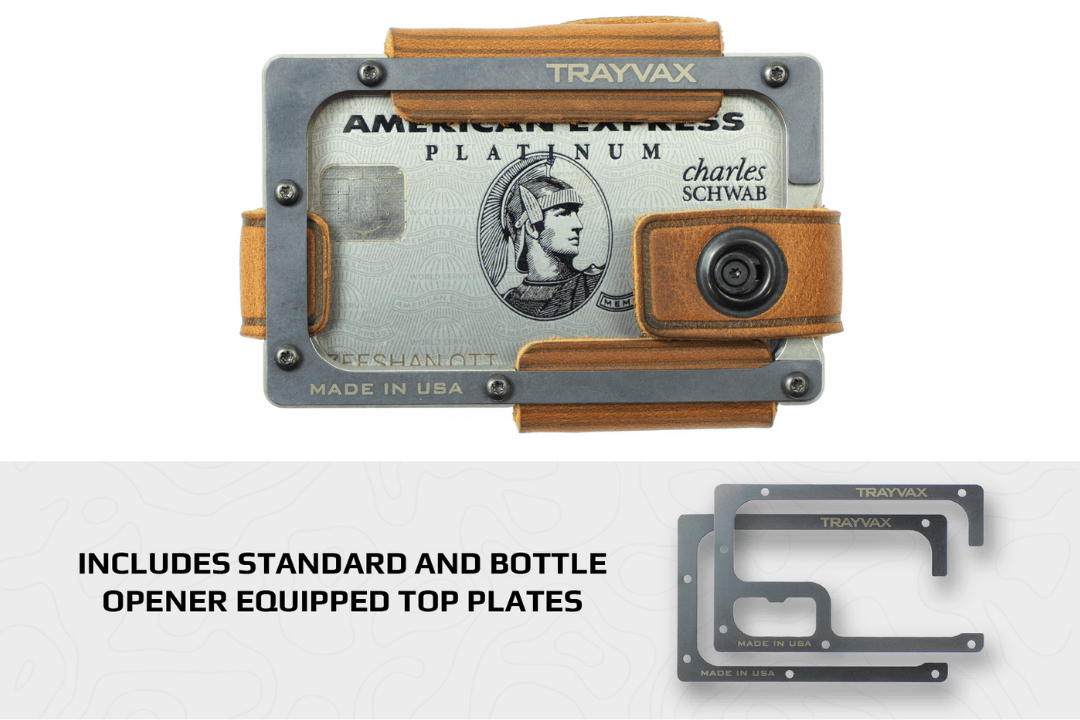 Trayvax Contour Lite Wallet - Titanium Tobacco Brown