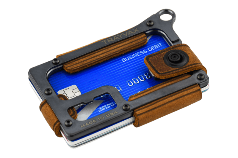 Trayvax Contour Wallet - Black Tobacco Brown