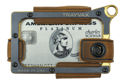 Trayvax Contour Wallet - Brass Tobacco Brown