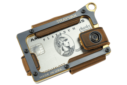 Trayvax Contour Wallet - Brass Tobacco Brown