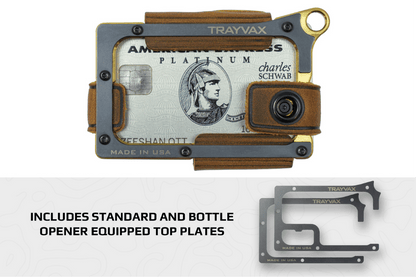 Trayvax Contour Wallet - Brass Tobacco Brown