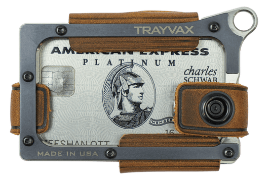 Trayvax Contour Wallet - Raw Tobacco Brown