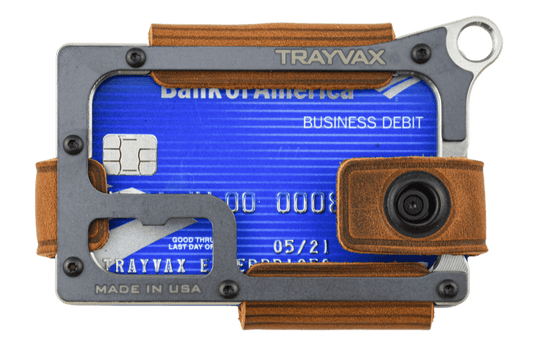 Trayvax Contour Wallet - Raw Tobacco Brown