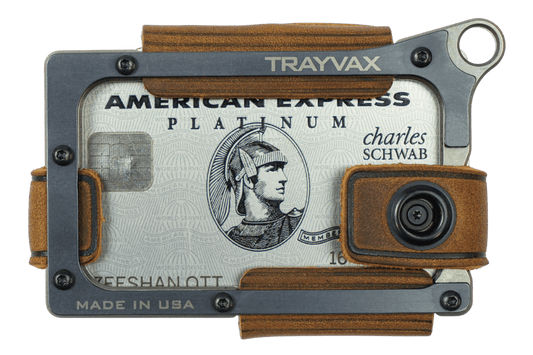 Trayvax Contour Wallet - Titanium Tobacco Brown
