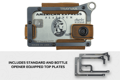 Trayvax Contour Wallet - Titanium Tobacco Brown