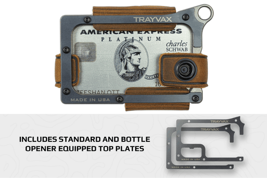 Trayvax Contour Wallet - Titanium Tobacco Brown