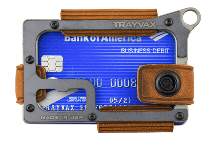 Trayvax Contour Wallet - Titanium Tobacco Brown