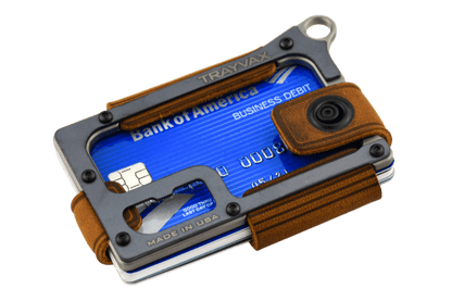 Trayvax Contour Wallet - Titanium Tobacco Brown