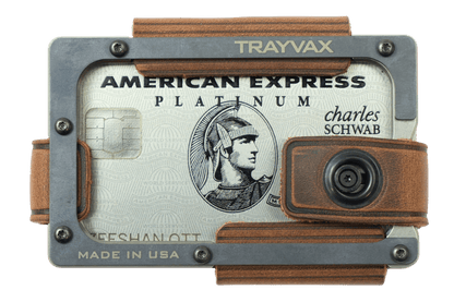 Trayvax Contour Lite Wallet - Titanium Mississippi Mud