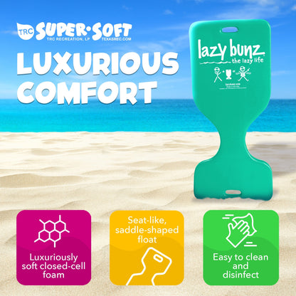 TRC Recreation Lazy Bunz Foam Saddle Swimming Lounger Pool Float, Mint Green - Angler's Pro Tackle & Outdoors