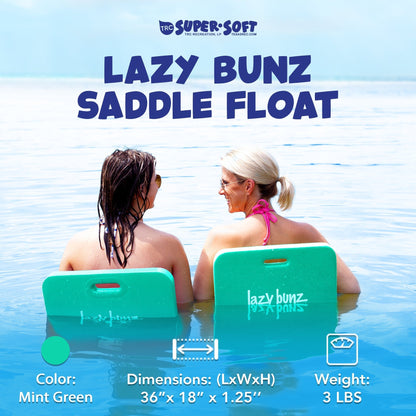 TRC Recreation Lazy Bunz Foam Saddle Swimming Lounger Pool Float, Mint Green - Angler's Pro Tackle & Outdoors