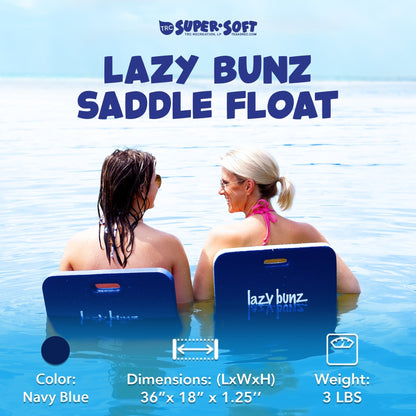 TRC Recreation Lazy Bunz Foam Saddle Swimming Pool Lounger Float, Navy Blue - Angler's Pro Tackle & Outdoors