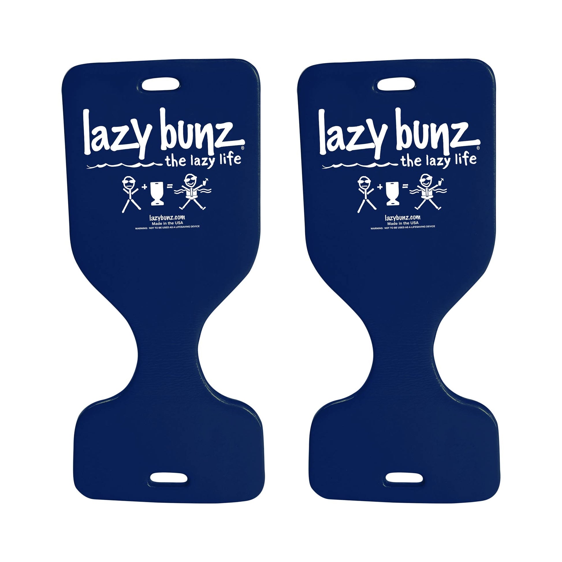 TRC Recreation Lazy Bunz Foam Saddle Swimming Pool Lounger, Navy Blue (2 Pack) - Angler's Pro Tackle & Outdoors